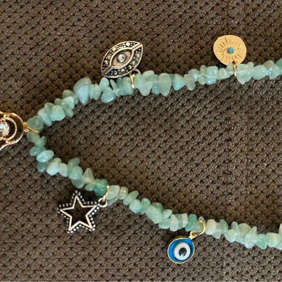 torrid Jewelry - Torrid Turquoise Charm Necklace with Blue, Gold, and Silver Accents